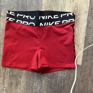 Nike Pro Red Athletic Shorts